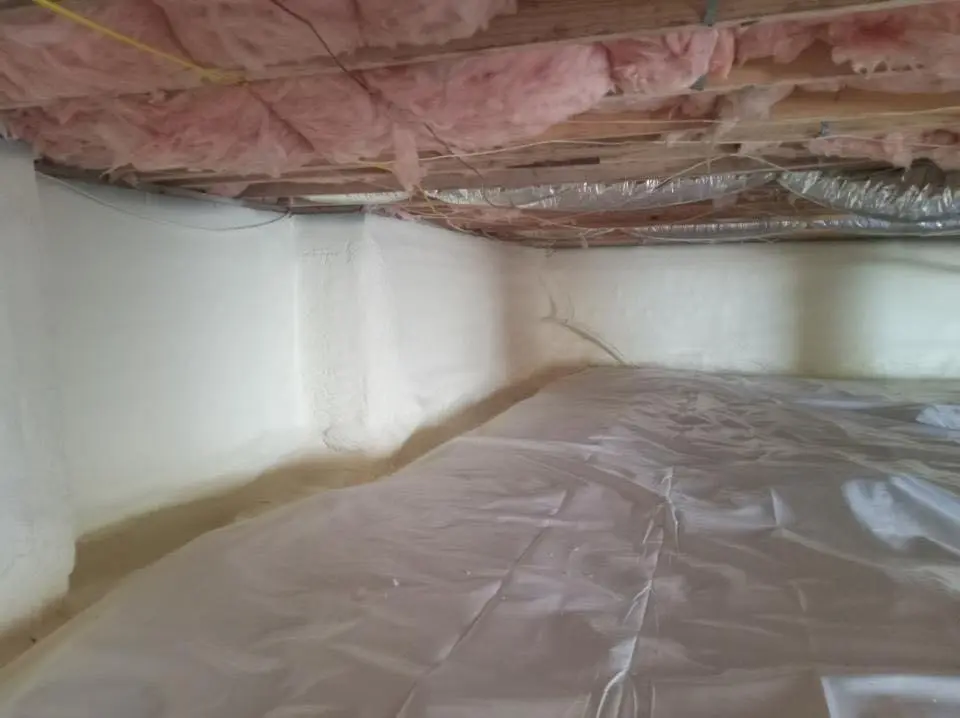 Crawl space encapsulation with closed-cell spray foam for Attic Insulation in Pittsburg